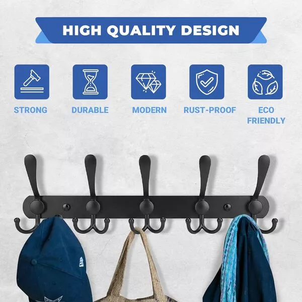 GlazieVault Coat Hooks for Wall - Essential Houshold items