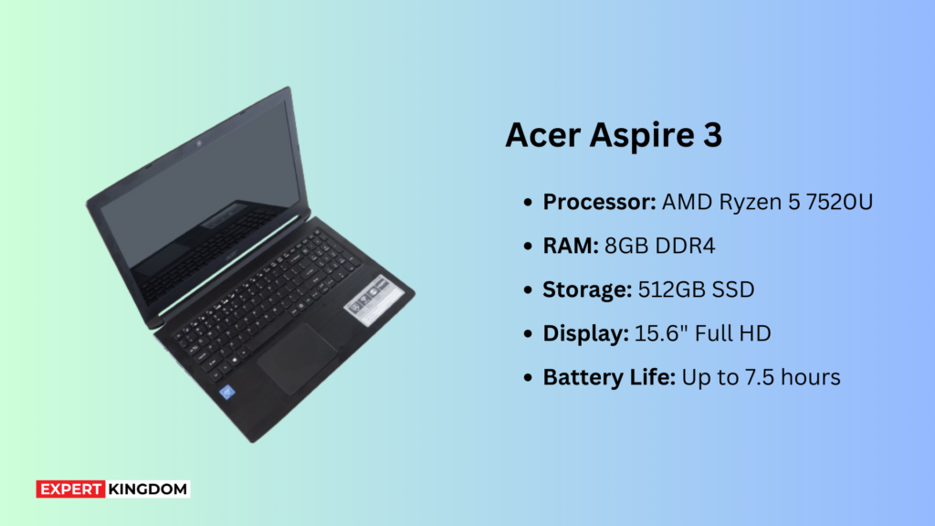 Acer Aspire 3 is one of the best cheap laptops in the market.