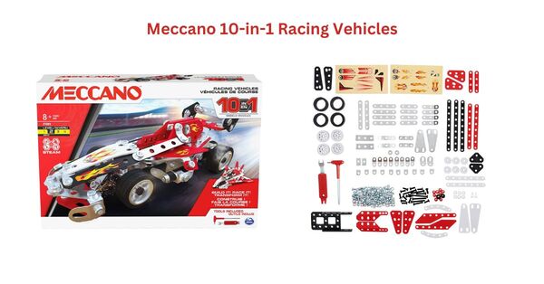 Meccano Set 10-in-1 Racing Vehicles
