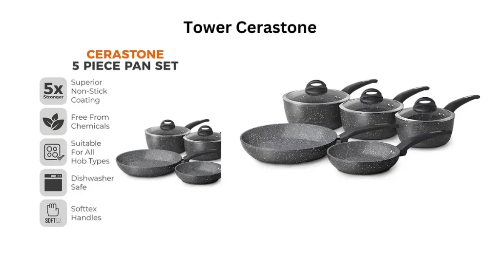 Tower Cerastone Kitchen Pan Sets