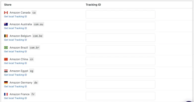 AAWP's geotargeting Different regions