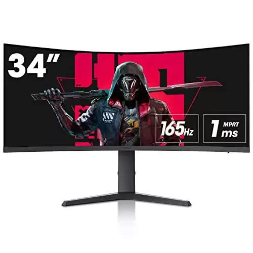 KOORUI 34 Inch Ultrawide Curved Gaming Monitor