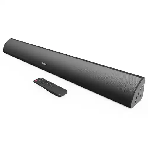 MAJORITY Bluetooth Sound Bar for TV | Built-in Subwoofer | 120 Watts 2.1 Channel Sound