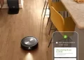 iRobot Roomba J7+ vacuuming a room