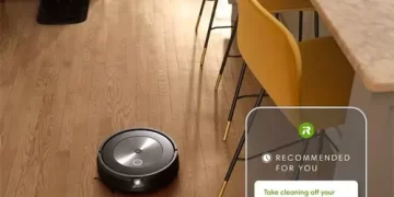 iRobot Roomba J7+ vacuuming a room