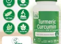 golden turmeric curcumin capsules for health