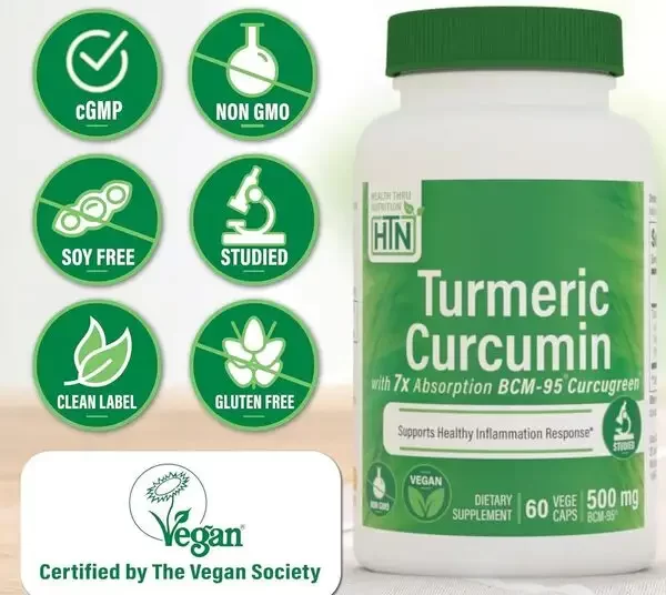 golden turmeric curcumin capsules for health