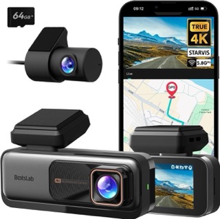 BOTSLAB 4K Dash Cam Front and Rear