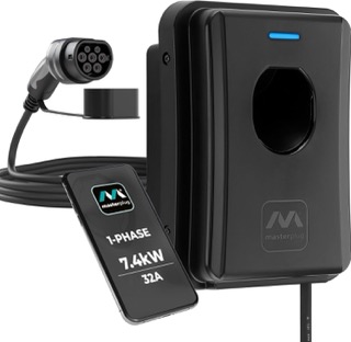 Masterplug Smart EV Home Wall Charger for Type 2 Electric and Plug-In Hybrid Vehicles