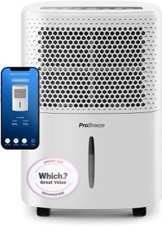 Pro Breeze® 12L:Day Dehumidifier with Automatic Humidity Sensor & Display