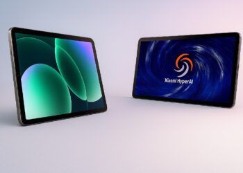 Two Xiaomi Pad 8 tablets displayed on a soft studio background showing their 3.2K screens and slim design.