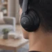 A person wearing Anker Soundcore Space 2